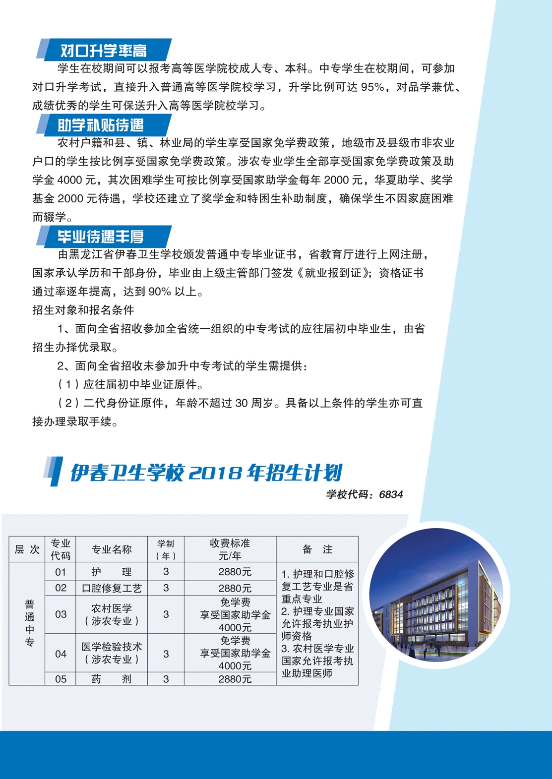 黑龍江省伊春衛(wèi)生學(xué)校2018年招生簡(jiǎn)章